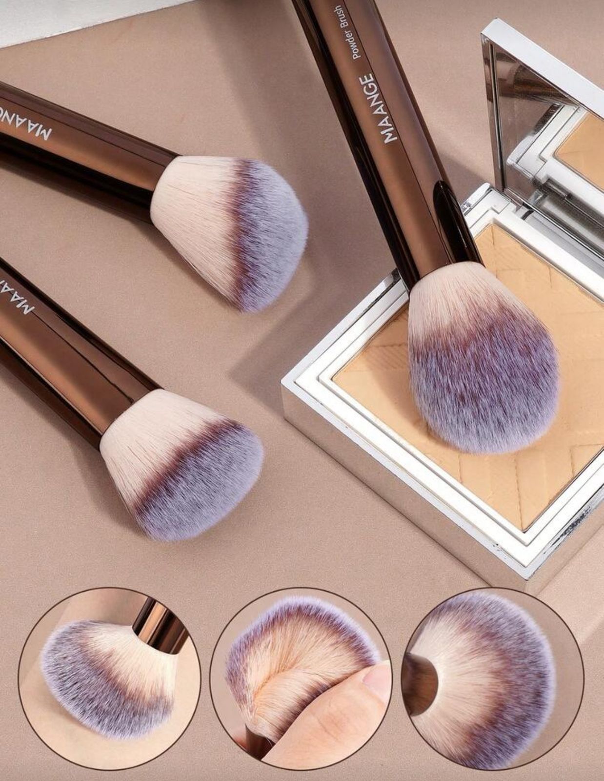 MAANGE 13-Piece Professional Makeup Brush Set with Bag