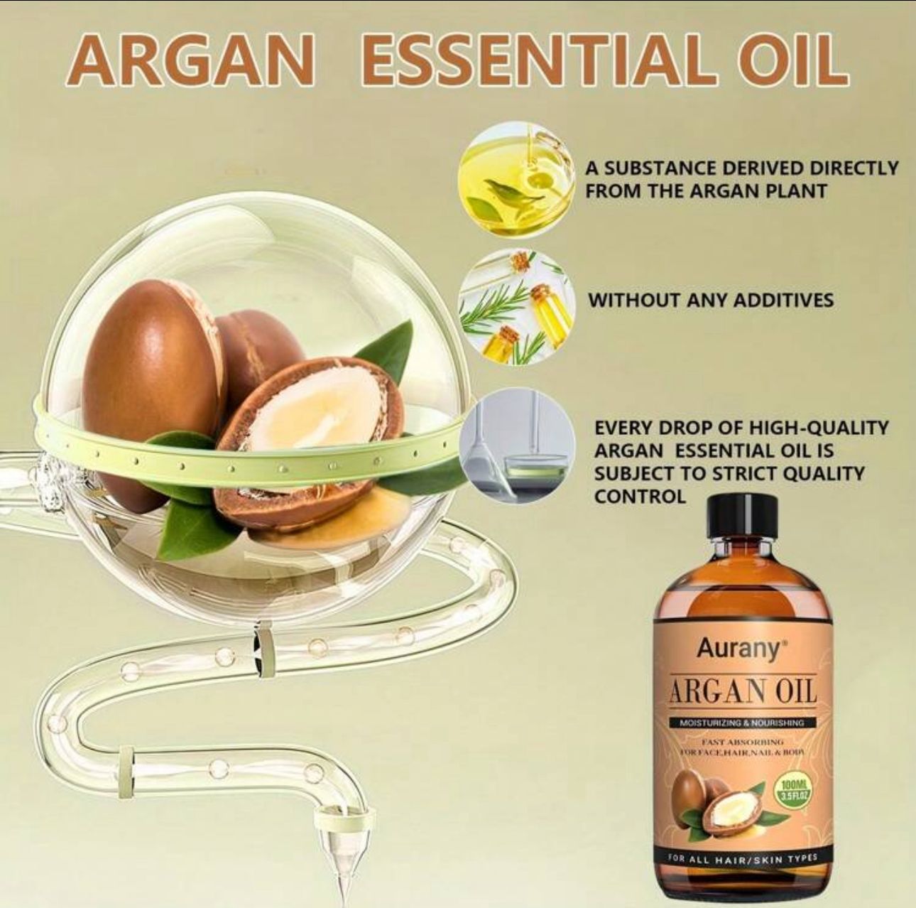 100% Pure and Natural Argan Essential Oil
