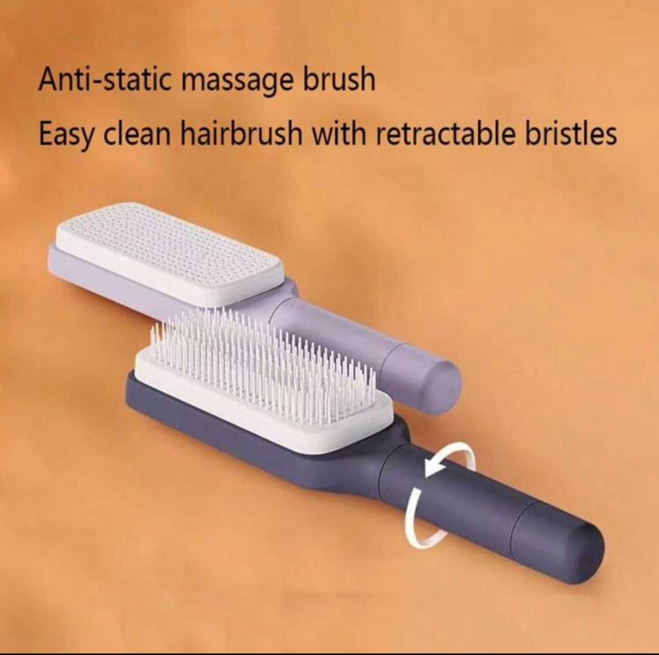 Self-Cleaning Retractable Hairbrush