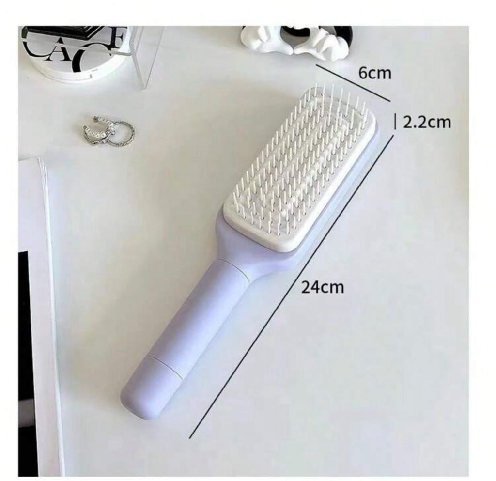 Self-Cleaning Retractable Hairbrush