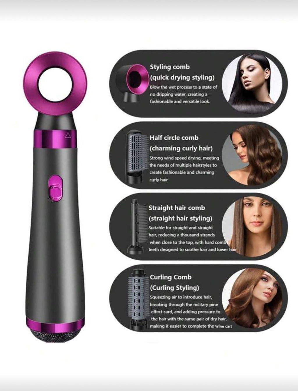Wireless USB Rechargeable Hair Straightening Brush