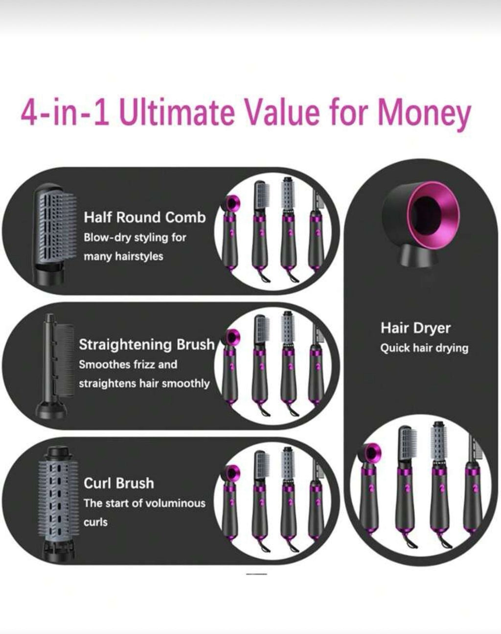 Wireless USB Rechargeable Hair Straightening Brush