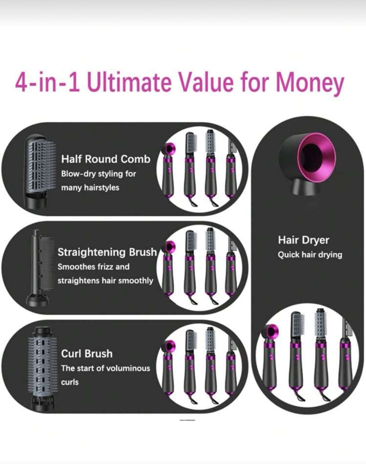 Wireless USB Rechargeable Hair Straightening Brush