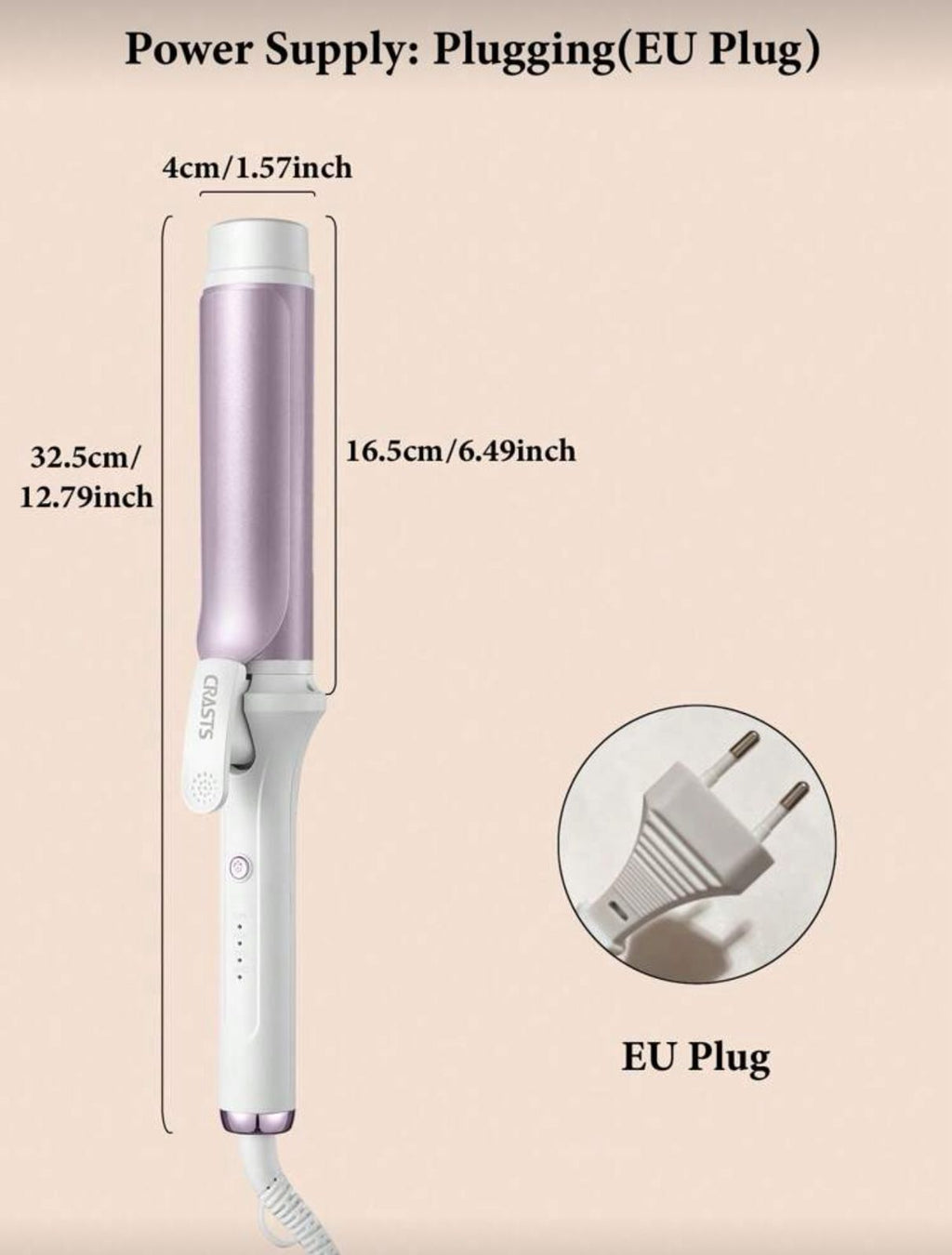 CRASTS 40mm Large Barrel Hair Curler