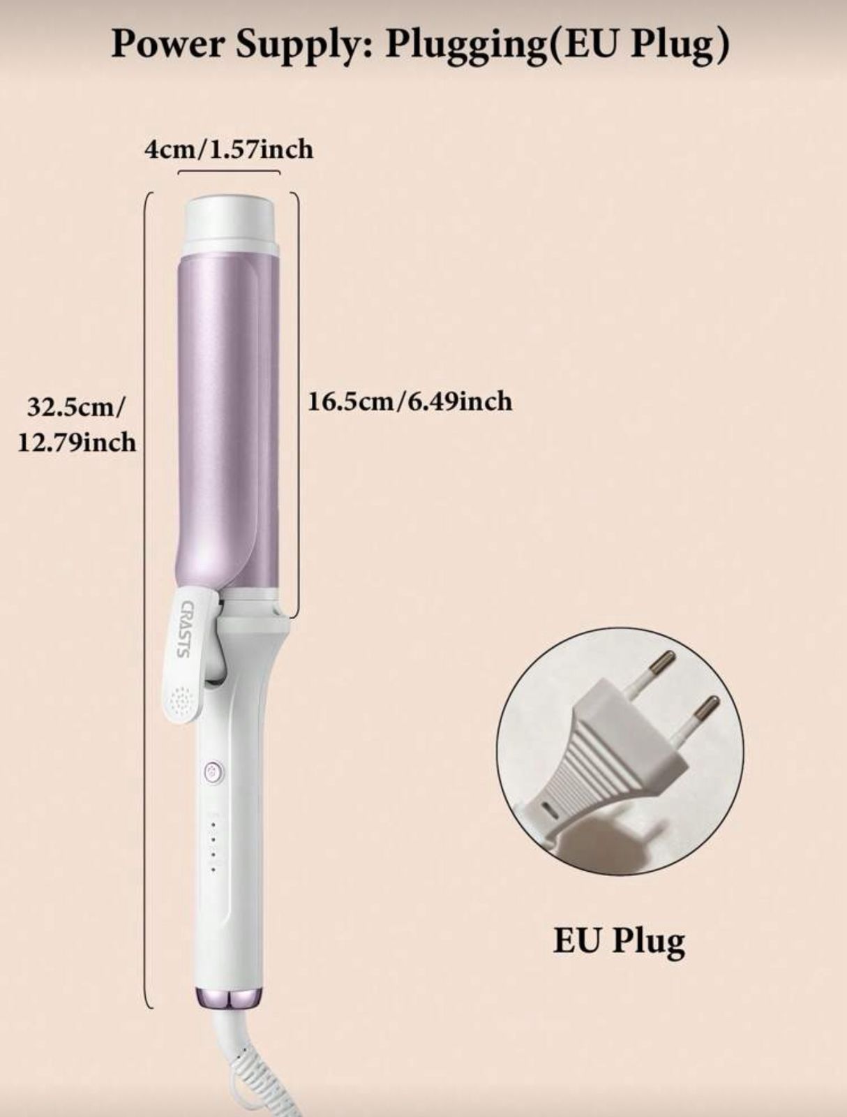CRASTS 40mm Large Barrel Hair Curler