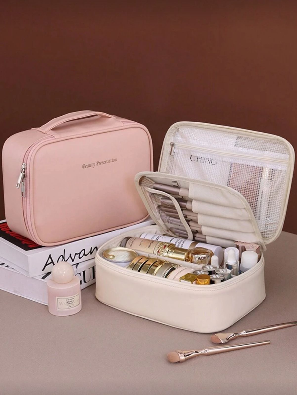 Multi-Layer Travel Makeup Organizer