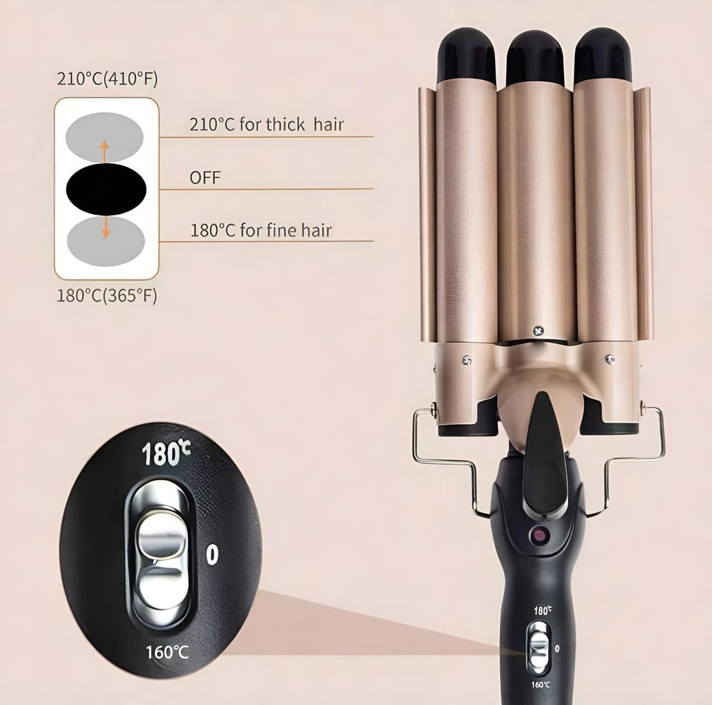 3 Barrel Curling Iron Hair Crimper